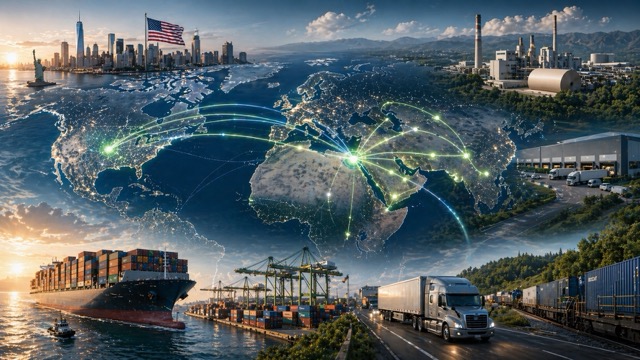 Global logistics map illustrating Futuroute Paper supply reach.